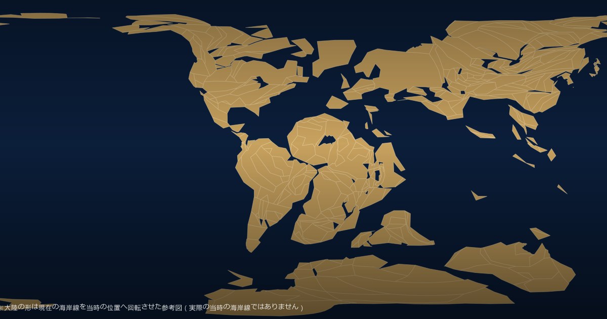 恐竜時代、あなたの家はどこ? — 大陸移動シミュレーター
